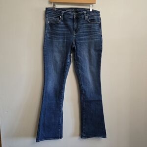 American Eagle Outfitters Super Stretch Women's Dark Blue Flare Jeans